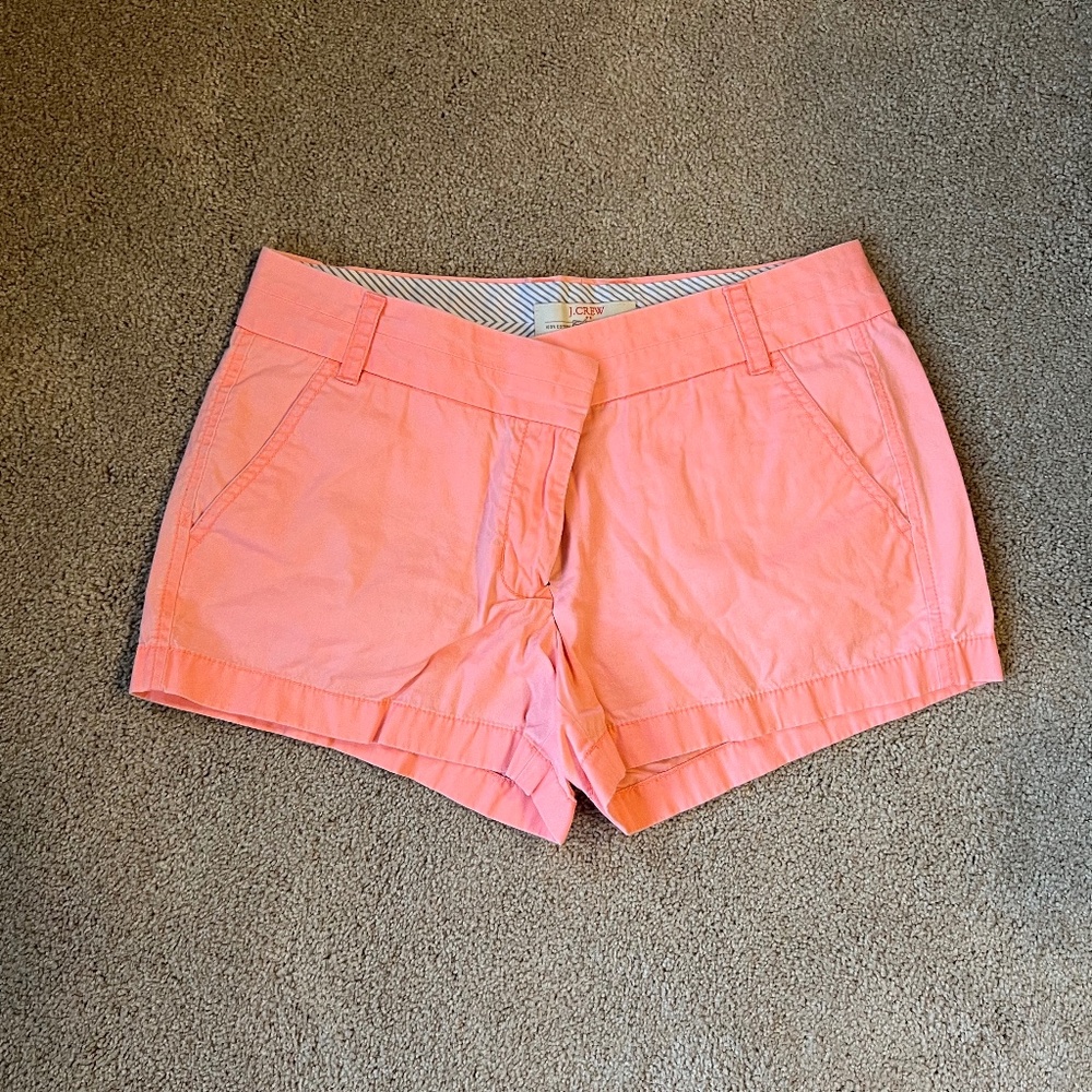 J Crew Chino Short Melon Size 4